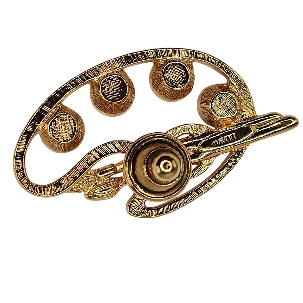 Vintage Costume Jewelry Pin Bundle Artist Color Palette Rhinestones Goldtone - Picture 3 of 4